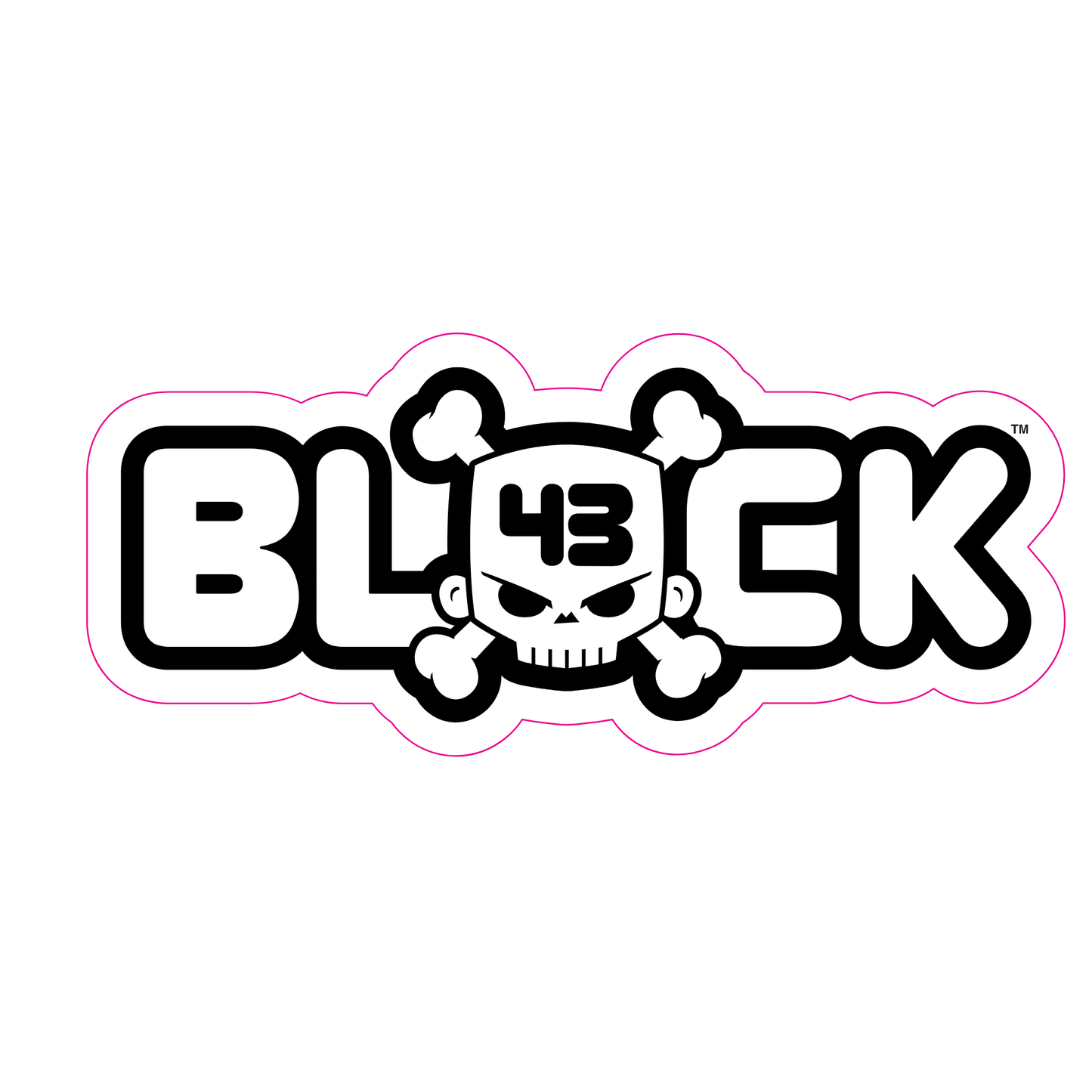 BLOCK43 SKULL FRONT STICKER