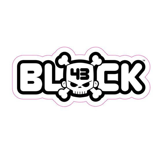 BLOCK43 SKULL FRONT STICKER